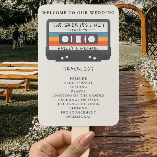Retro des Besten Cassette-Wedding-Programms Fächer