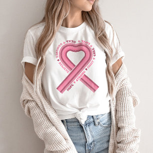 Retro des rosa Ribbon Brustkrebs T-Shirt