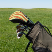 Retro Desert Cactus Three Pin Stripes with Name Golf Headcover (In SItu)