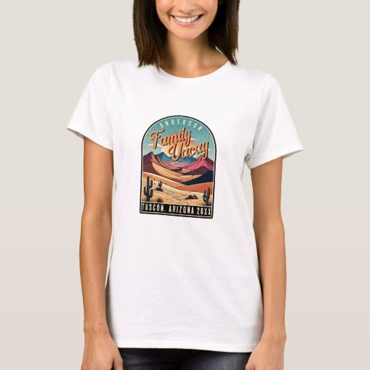 Retro Desert Family Vacation ID1134 T-Shirt (Vorderseite)