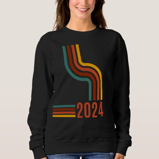 Retro-Design 2024 Sweatshirt (Vorderseite)