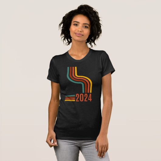 Retro-Design 2024 T-Shirt (Vorne ganz)