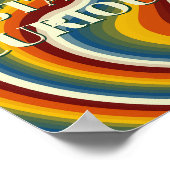 Retro-Design, Bleib Neugierig Poster (Ecke)