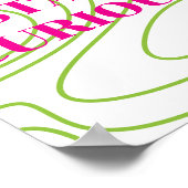 Retro-Design, Bleib Neugierig Poster (Ecke)