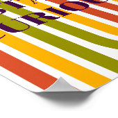 Retro-Design, Bleib neugierig Poster (Ecke)