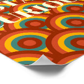 Retro-Design, Bleib Neugierig Poster (Ecke)