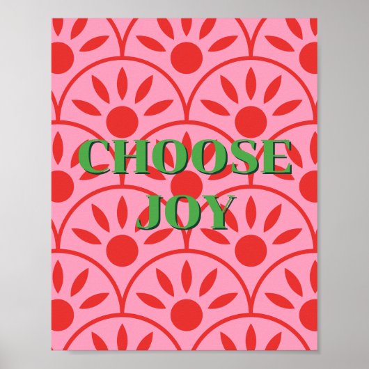 Retro-Design, Choose Joy Poster (Vorne)