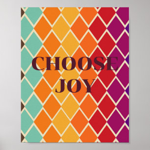 Retro-Design, Choose Joy Poster 