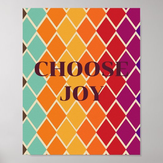 Retro-Design, Choose Joy Poster (Vorne)