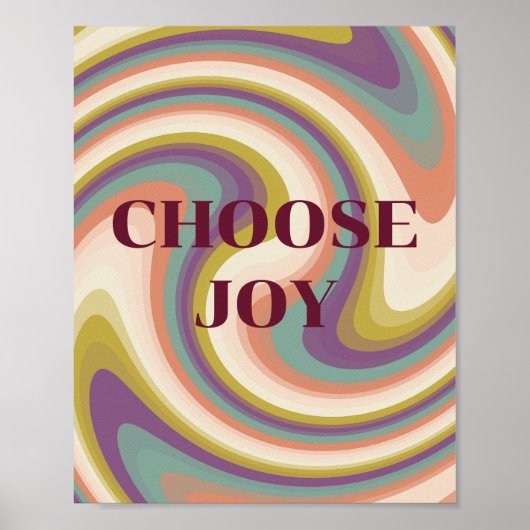 Retro-Design, Choose Joy Poster (Vorne)