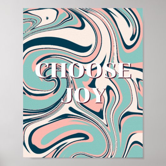 Retro-Design, Choose Joy Poster (Vorne)