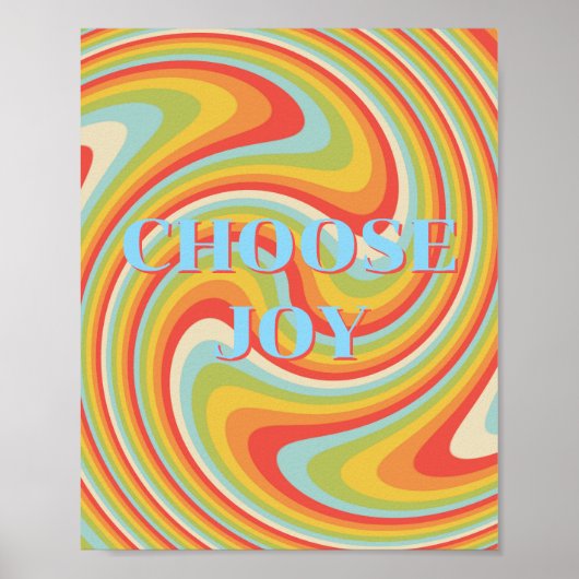 Retro-Design, Choose Joy Poster (Vorne)