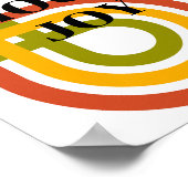 Retro-Design, Choose Joy Poster (Ecke)