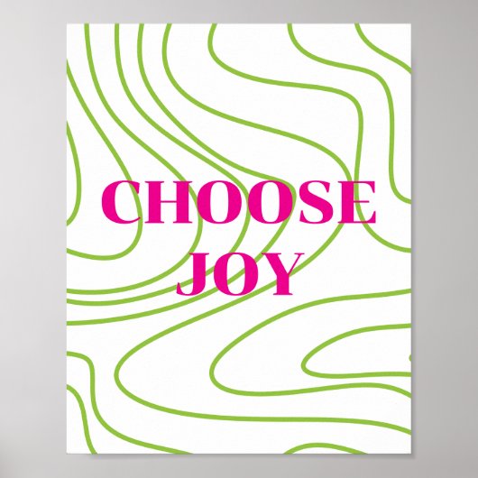 Retro-Design, Choose Joy Poster (Vorne)