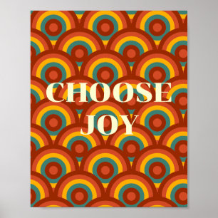 Retro-Design, Choose Joy Poster 