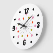 Retro-Design der atomaren Sternexplosion Große Wanduhr (Winkel)