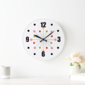 Retro-Design der atomaren Sternexplosion Große Wanduhr (Zuhause)