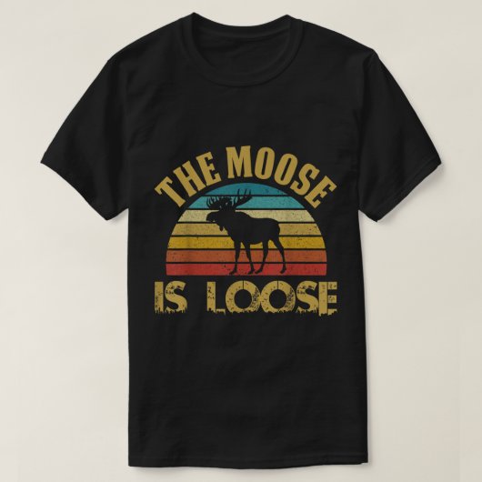 Retro-Design 'Der Elch ist los' T-Shirt (Design vorne)