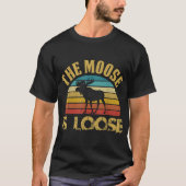 Retro-Design 'Der Elch ist los' T-Shirt (Vorderseite)