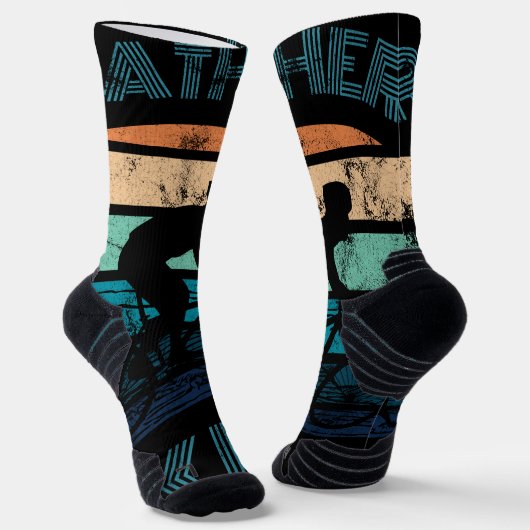 Retro-Design des Sunset Cyclis Socken (Gewinkelt)
