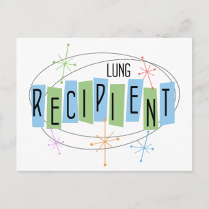Retro-Design Empfänger einer Lungentransplantation Postkarte