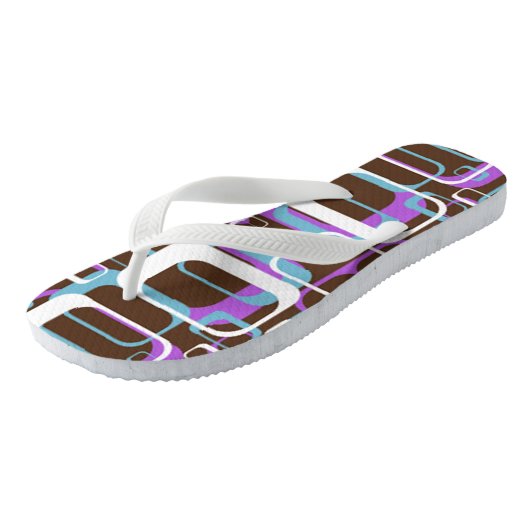 Retro Design Flip Flops Badesandalen (Schrägansicht)