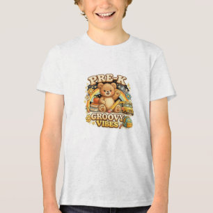 Retro-Design für Vorschule mit groovy Vibes Tri-Blend Shirt