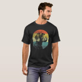 Retro Design German Drahthaar Pointer Dog T-Shirt (Vorne ganz)