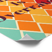 Retro-Design, Gewöhnlich ist überbewertet Poster  (Ecke)