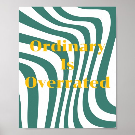 Retro-Design, Gewöhnlich ist überbewertet Poster (Vorne)