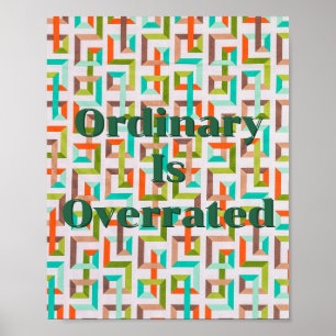 Retro-Design, Gewöhnlich ist überbewertet Poster