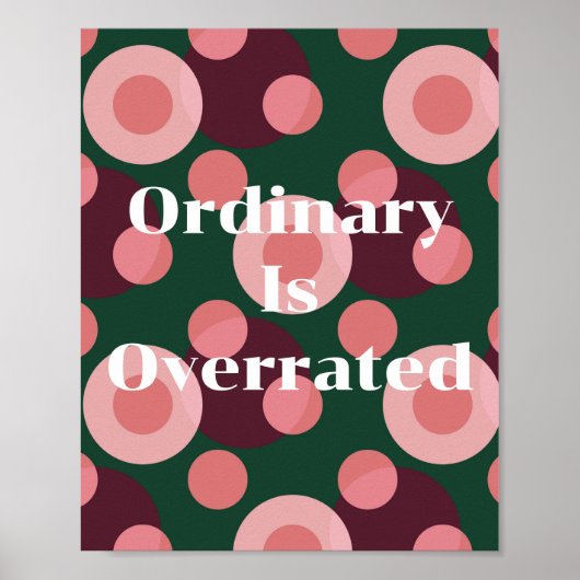 Retro-Design, Gewöhnlich ist überbewertet Poster (Vorne)
