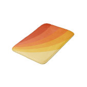 Retro-Design in Gelb- und Orangetönen Badematte (Schrägansicht)