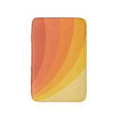 Retro-Design in Gelb- und Orangetönen Badematte (Vorderseite Vertikal)