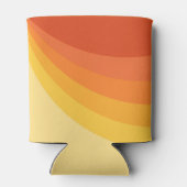 Retro-Design in Gelb- und Orangetönen Dosenkühler (Rückseite)
