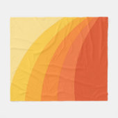 Retro-Design in Gelb- und Orangetönen Fleecedecke (Vorderseite (Horizontal))
