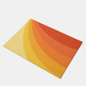 Retro-Design in Gelb- und Orangetönen Fußmatte (Schrägansicht)