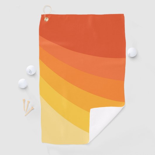 Retro-Design in Gelb- und Orangetönen Golfhandtuch (Insitu)