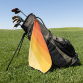 Retro-Design in Gelb- und Orangetönen Golfhandtuch (Gras)