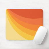 Retro-Design in Gelb- und Orangetönen Mousepad (Mit Mouse)