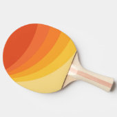 Retro-Design in Gelb- und Orangetönen Tischtennis Schläger (Seitenansicht)