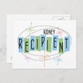 Retro Design Kidney Transplant Recipient Postkarte (Vorne/Hinten)