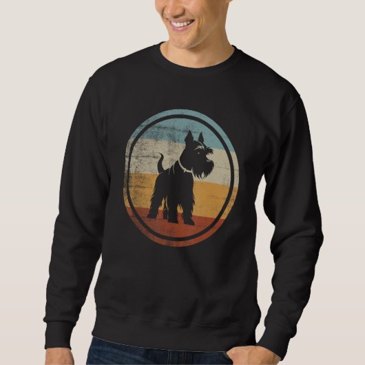 Retro Design Miniature Schnauzer Dog Sweatshirt (Vorderseite)