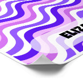 Retro-Design mit deutlich Lila Personalisierten Na Poster (Ecke)