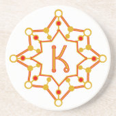 Retro-Design Mitte des Jahrhunderts Personalisiert Getränkeuntersetzer (Vorne)