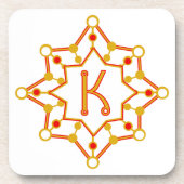 Retro-Design Mitte des Jahrhunderts Personalisiert Getränkeuntersetzer (Vorderseite)