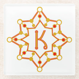 Retro-Design Mitte des Jahrhunderts Personalisiert Glasuntersetzer