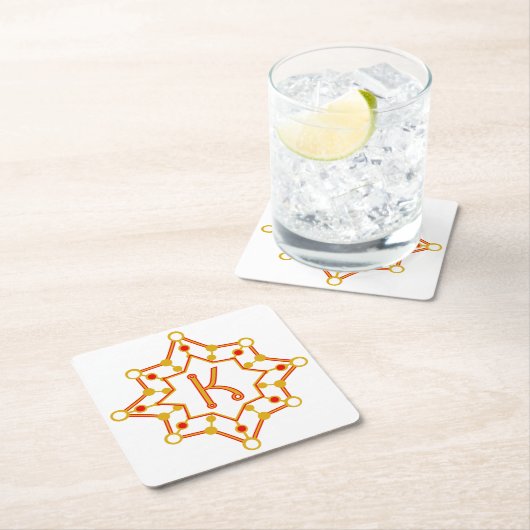 Retro-Design Mitte des Jahrhunderts Personalisiert Rechteckiger Pappuntersetzer (Vor Ort)