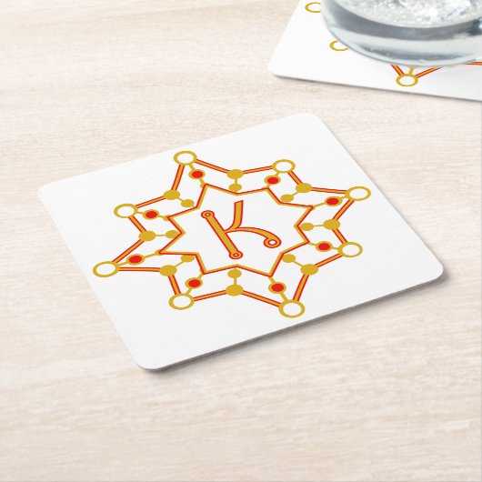 Retro-Design Mitte des Jahrhunderts Personalisiert Rechteckiger Pappuntersetzer (angewinkelt)