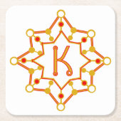 Retro-Design Mitte des Jahrhunderts Personalisiert Rechteckiger Pappuntersetzer (Vorderseite)